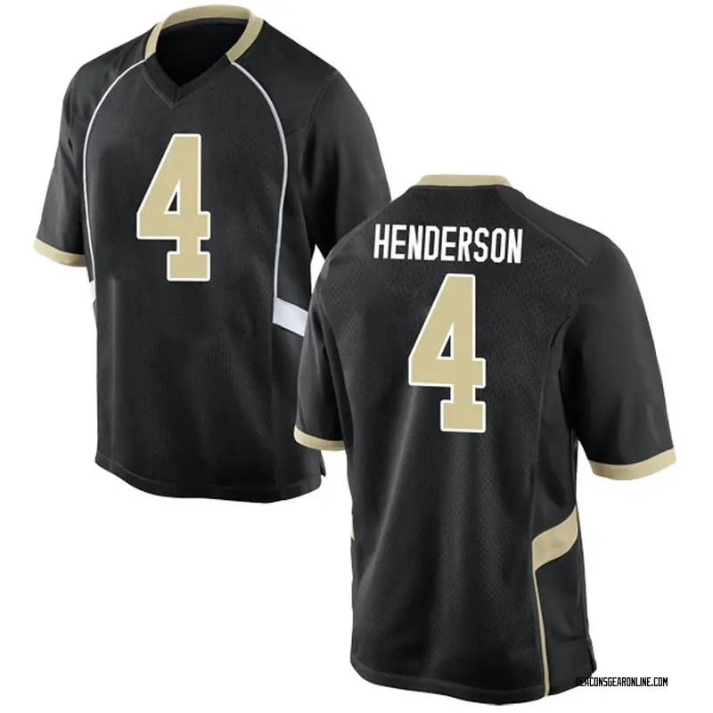 Replica Men's Amari Henderson Wake Forest Demon Deacons Black Football ...